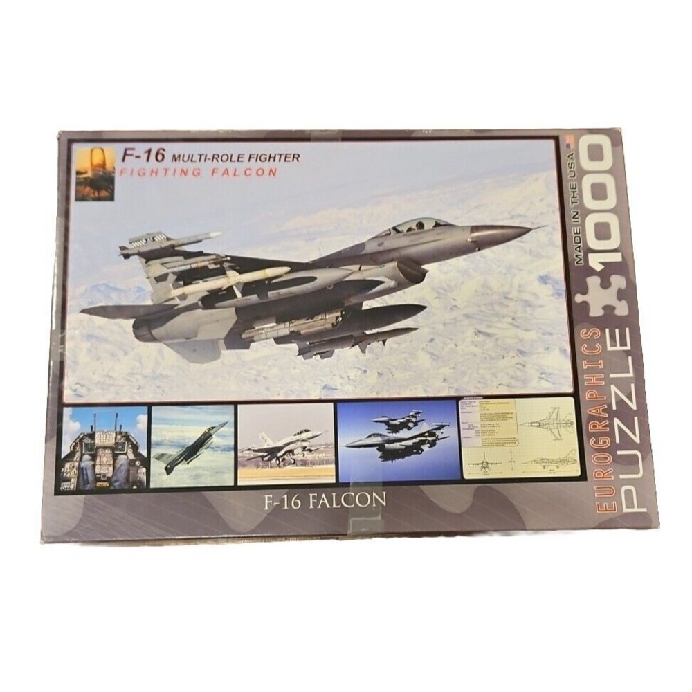 EuroGraphics F-16 Puzzle Fighting Falcon 1000 Pieces MADE IN USA 🇺🇸